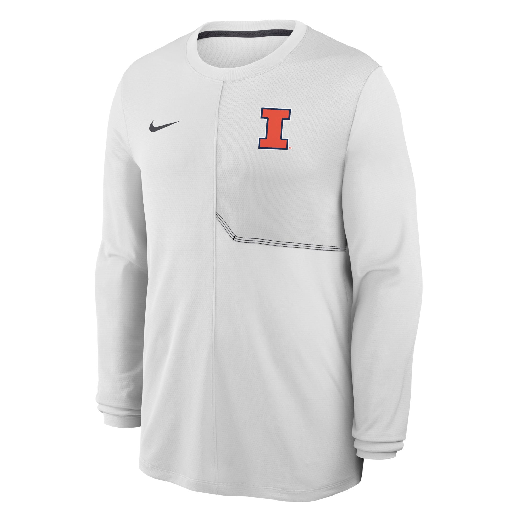 Illinois Long-Sleeve Tee Nike White Coach