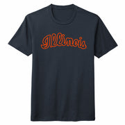 Illinois T-Shirt Simple Navy Script