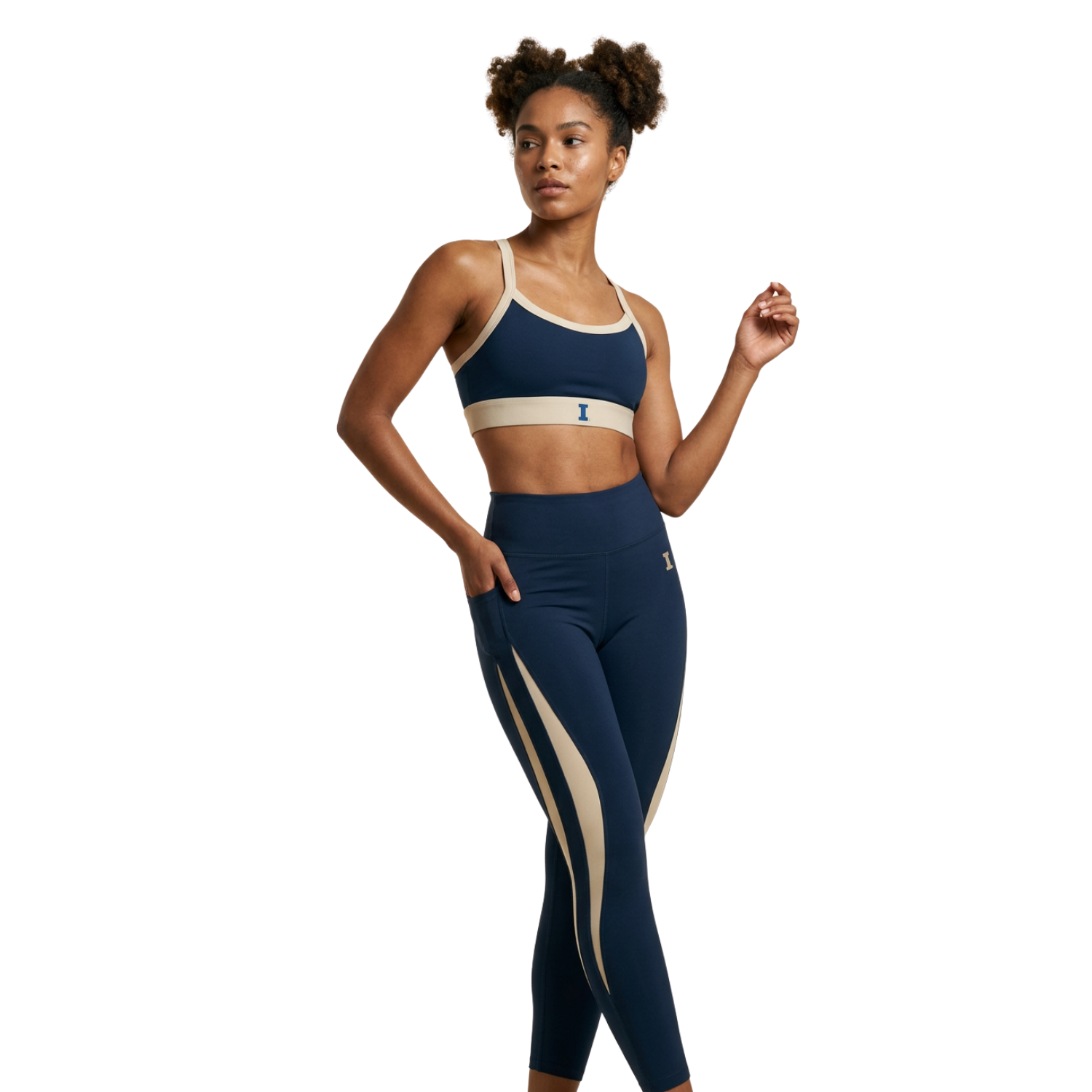 Illinois Leggings Women's Navy/Cream