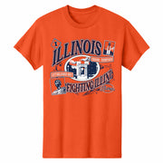 Illinois T-Shirt Orange Campus Landmark Postage