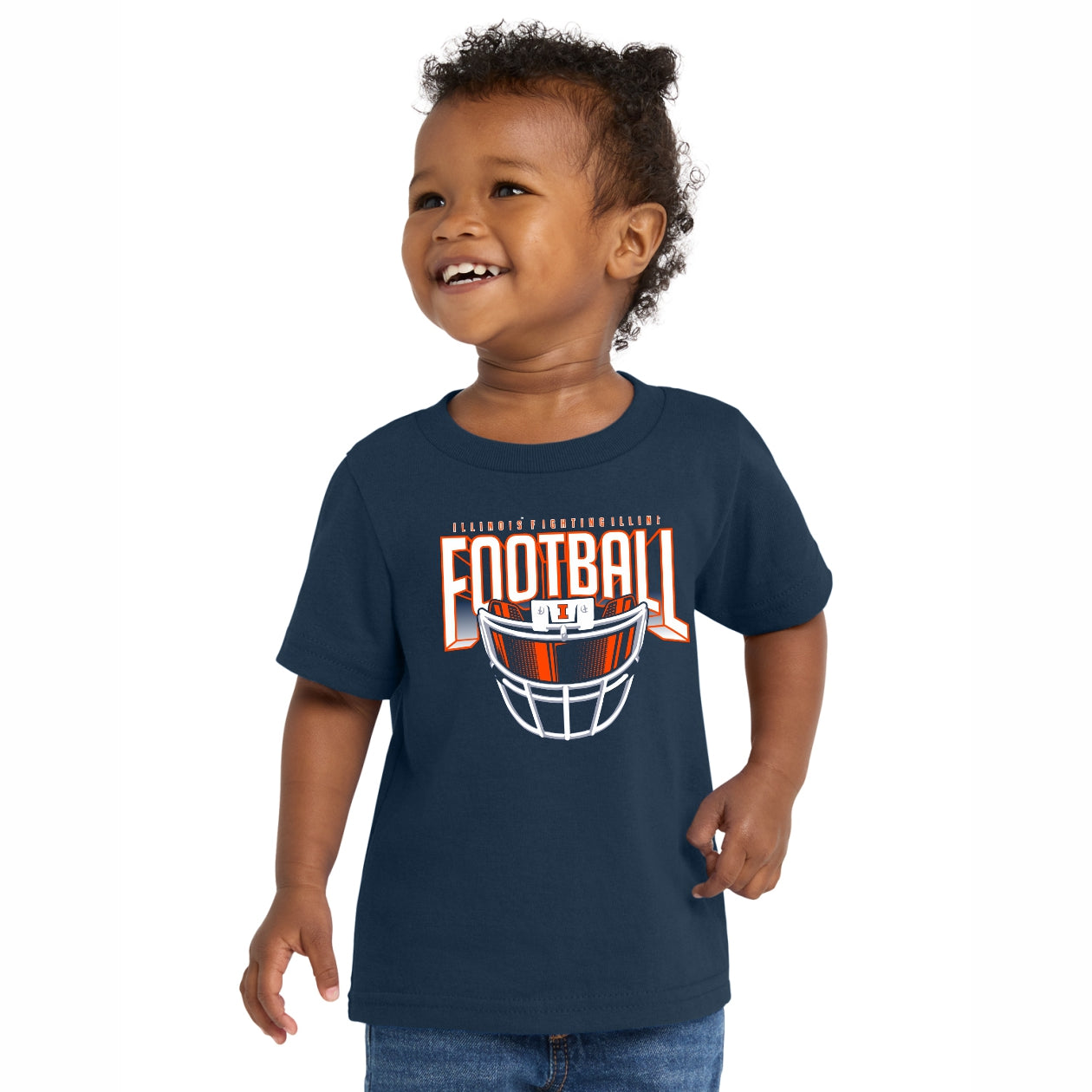 Illinois Fighting Illini Infant Football Facemask Short Sleeve Tee