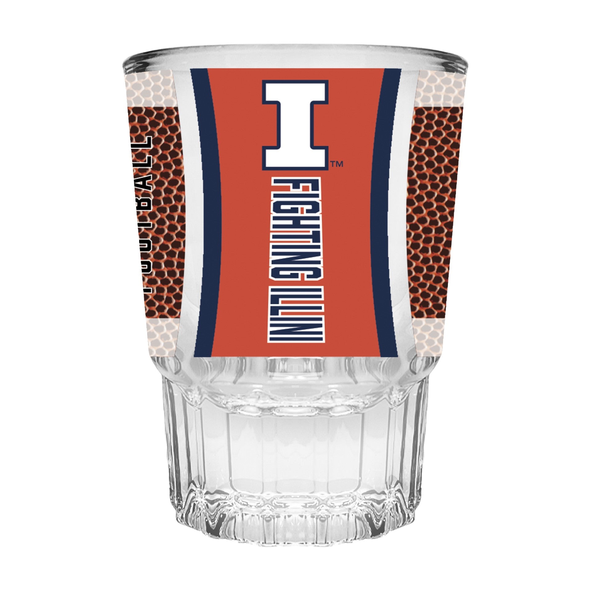 Fighting Illini 2oz Gameball Prism Shot Glass