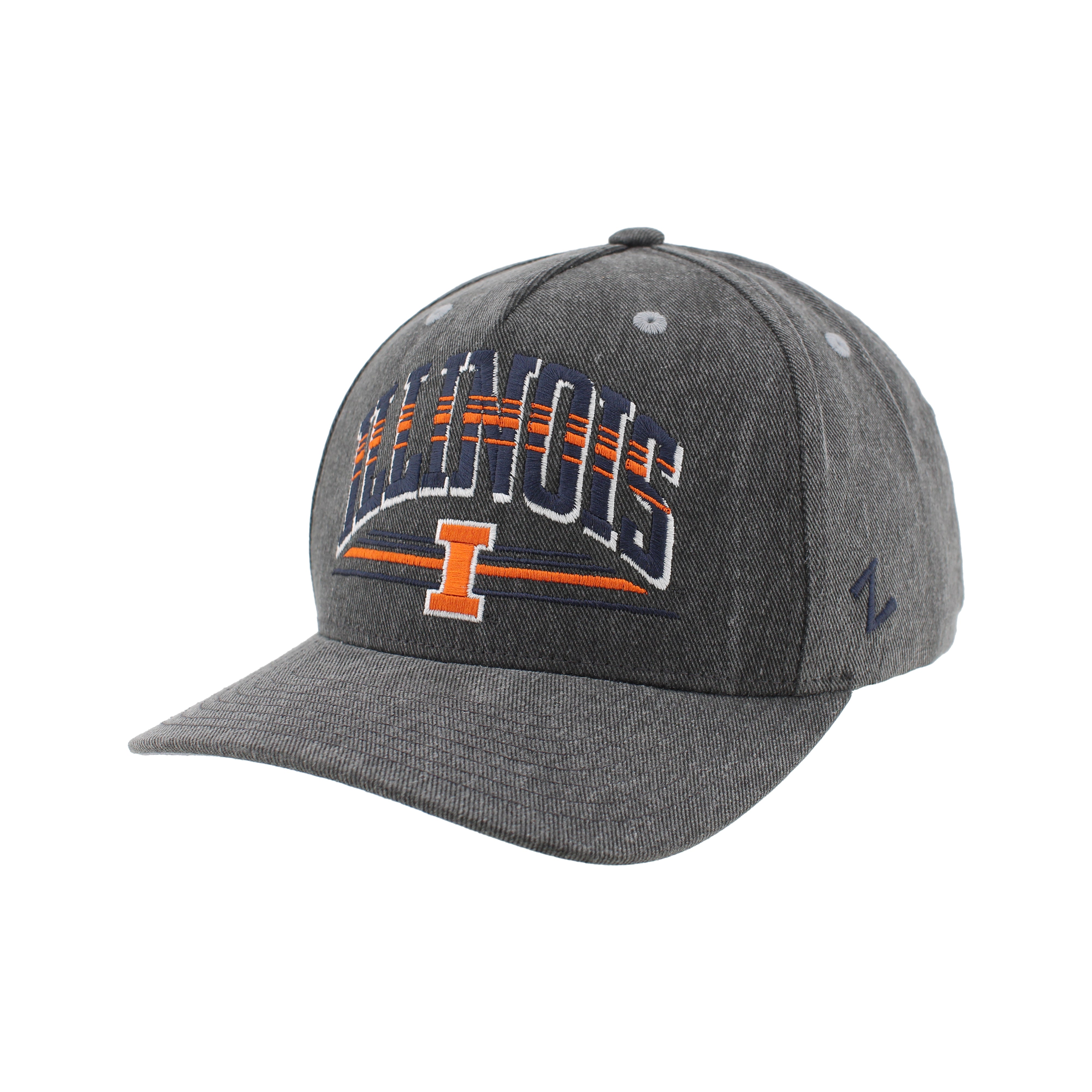 Illinois Vintage Charcoal 5-Panel Snapback Hat