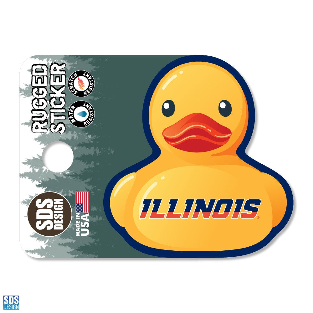 Illinois Fighting Illini Wordmark Duck Decal