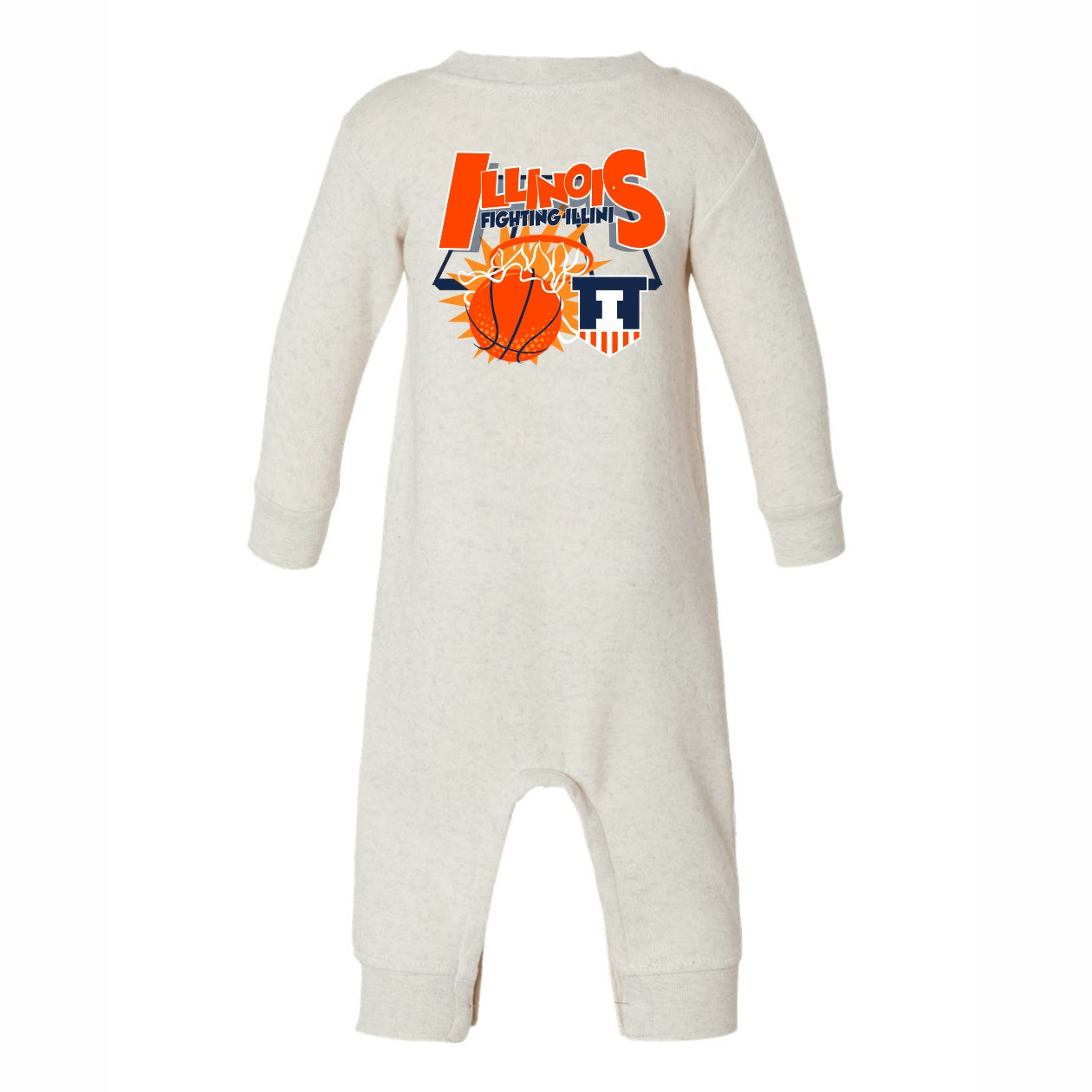 Illinois Onesie Infant Grey Basketball Backboard