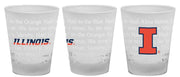 Illinois Fighting Illini 1.5oz Frosted Shot Glass