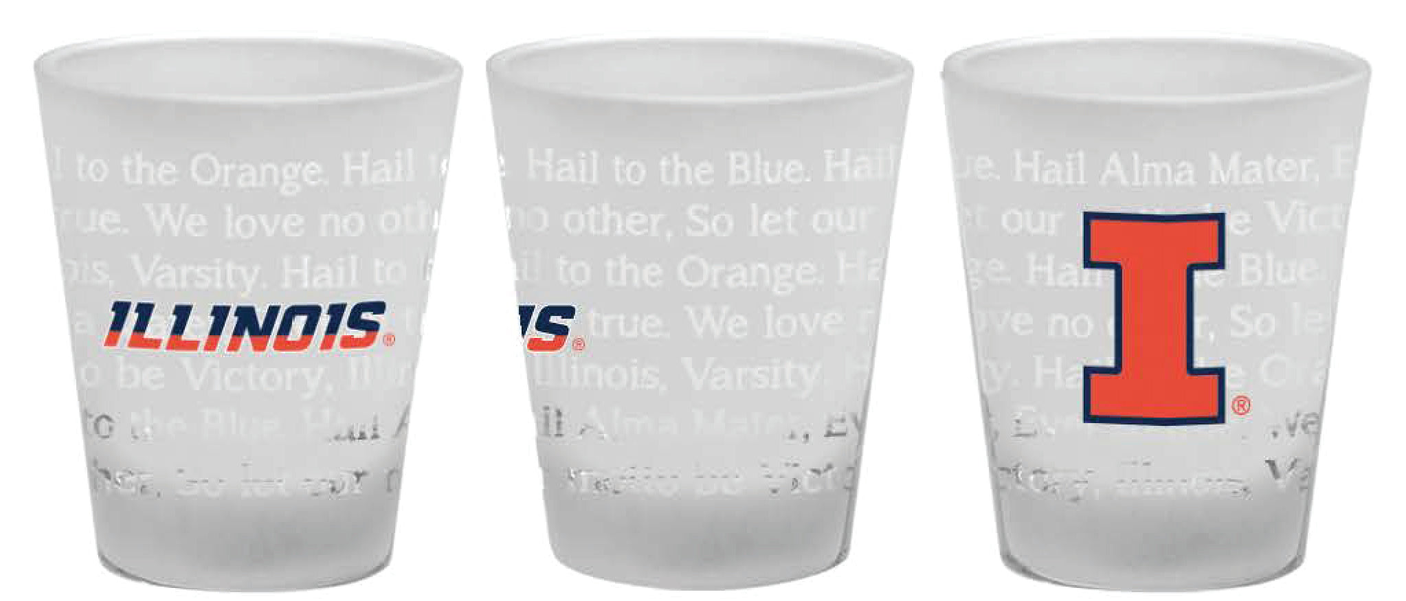 Illinois Fighting Illini 1.5oz Frosted Shot Glass