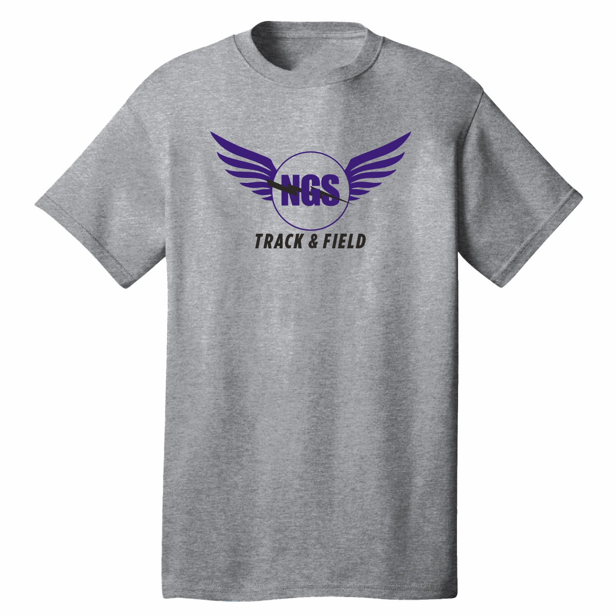 NGS Track and Field Logo Heather Tee