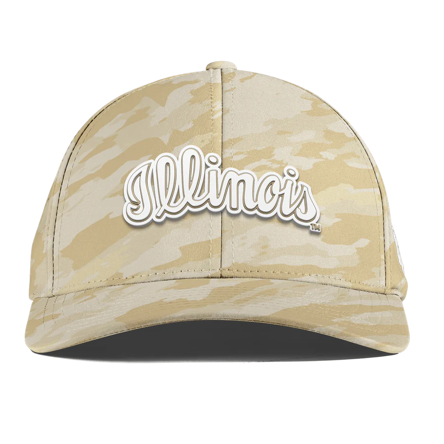 Illinois Hat Camo Script Branded Bills